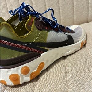 Nike Athletic Shoes - Olive, Blue, and Orange